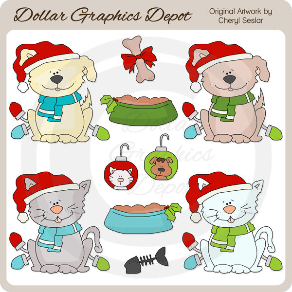 A Pet For Christmas - Clip Art