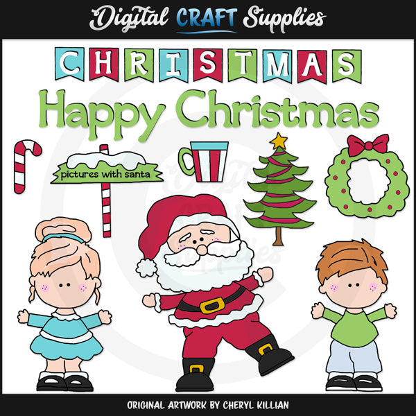 A Visit With Santa - Clip Art