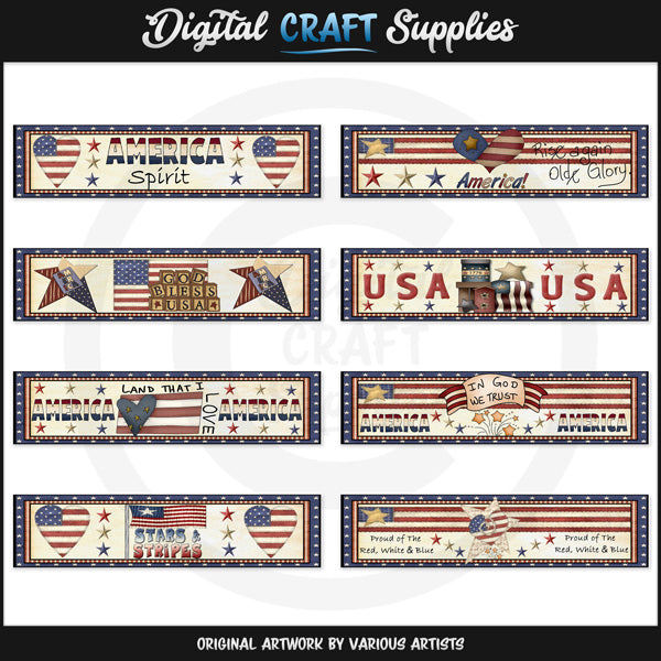 America - Water Bottle Wraps - DCS Exclusive