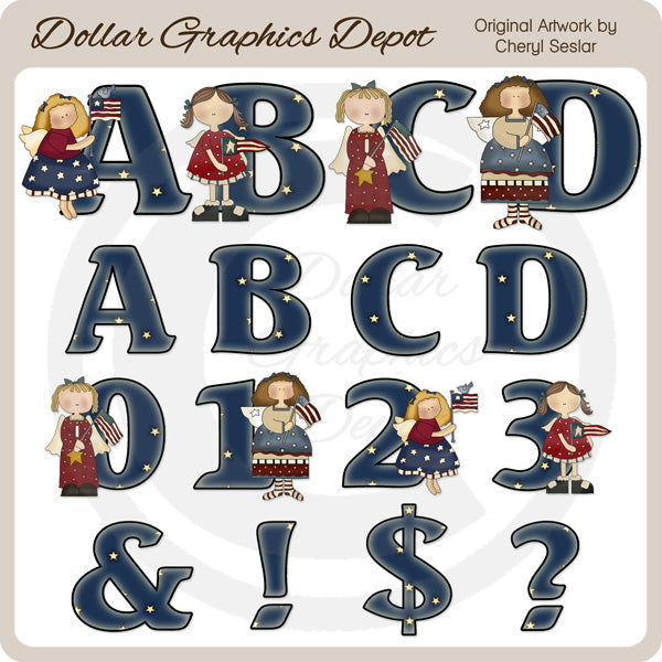 American Angels - Lettering Delights