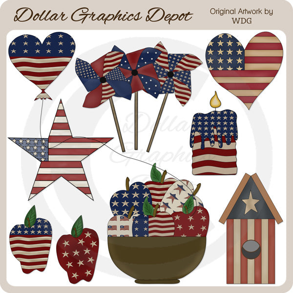Americana Accents - Clip Art - DCS Exclusive