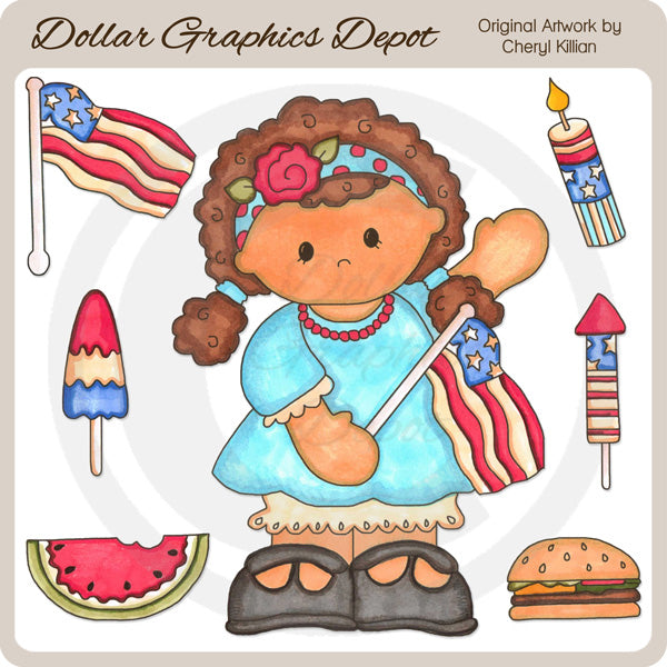 Americana Allie - Clip Art
