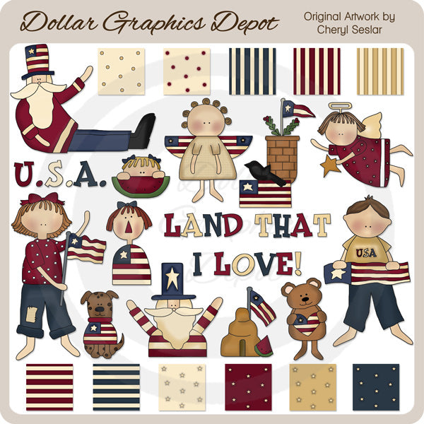 Americana Hodge Podge - Clip Art
