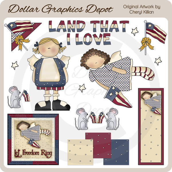 Americana Wishes - Clip Art