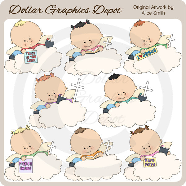 Angel Clouds - Clip Art - DCS Exclusive