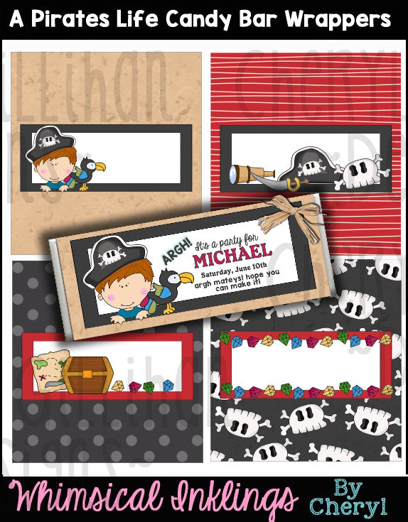 Involucri per barrette di cioccolato Pirates Life