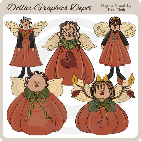Autumn Angels 1 - Clip Art