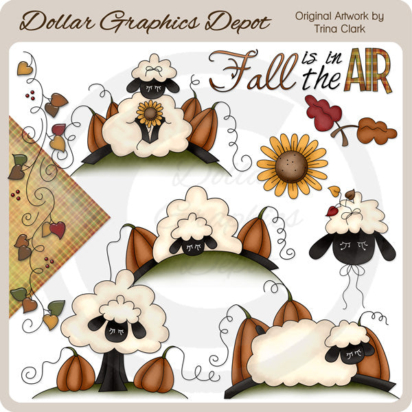 Pecore autunnali - ClipArt