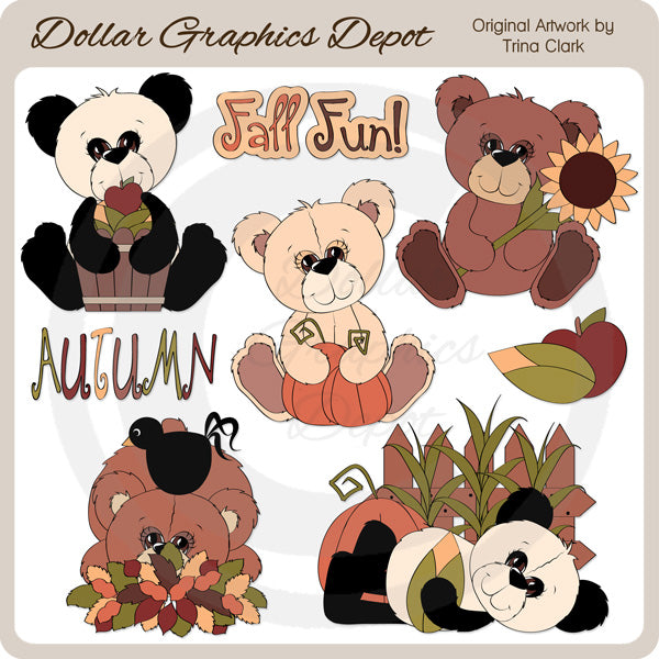 Peluches De Otoño - Clipart