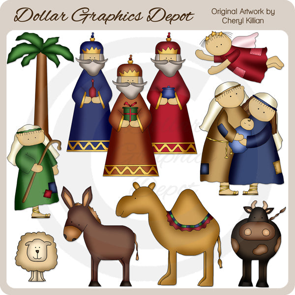Lejos En Un Pesebre - Clipart