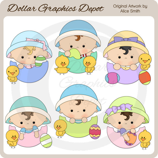 Huevos De Pascua De Bebé - Clipart