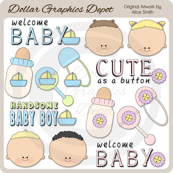 Caras De Bebé - Clipart