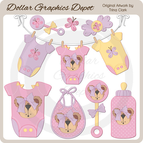 Niña - Osos - Clipart