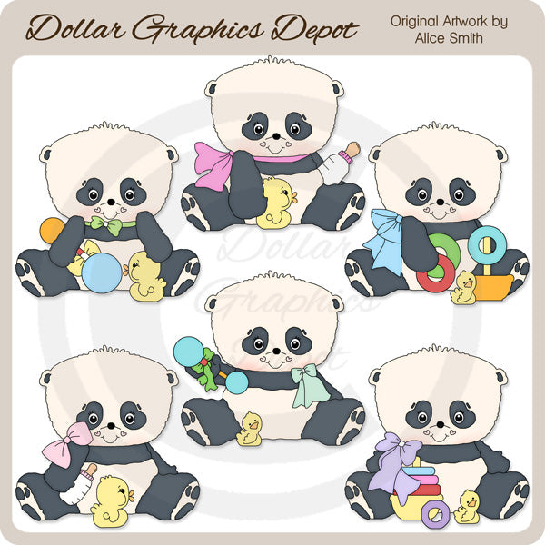 Pandas Bebé - Imágenes Prediseñadas