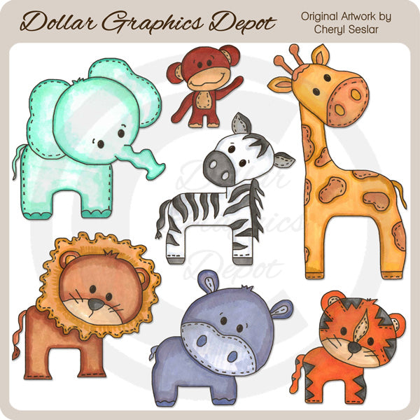 Animales Del Zoológico Bebé 1 - Clipart