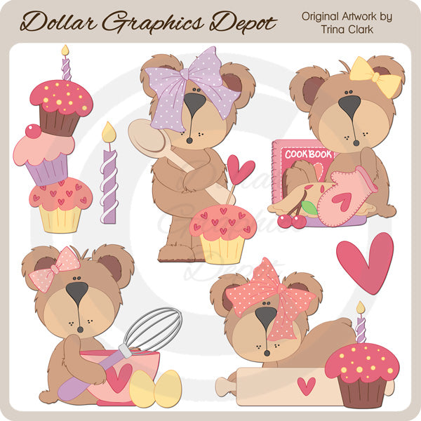 Baking Bears - Clip Art