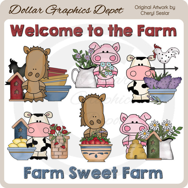 Barn Pals Farmhouse - ClipArt - Esclusiva DCS