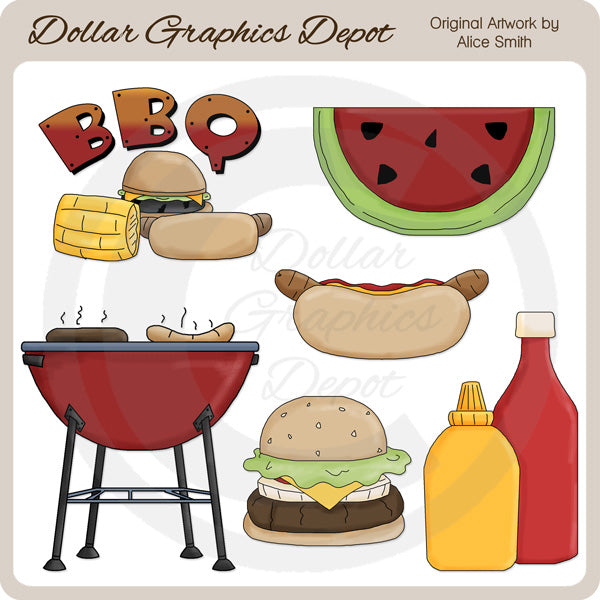 Comida De Barbacoa - Clipart
