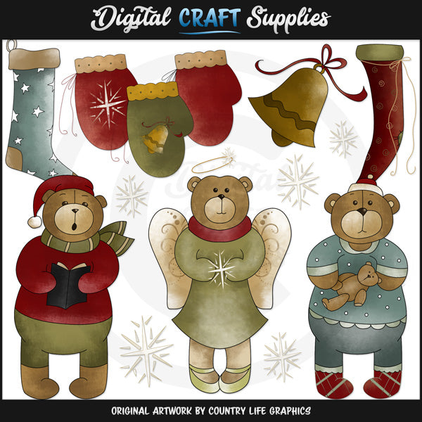 Beary Christmas - Clip Art