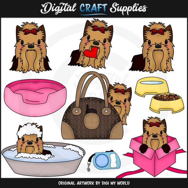 Bella - Yorkie - Clip Art