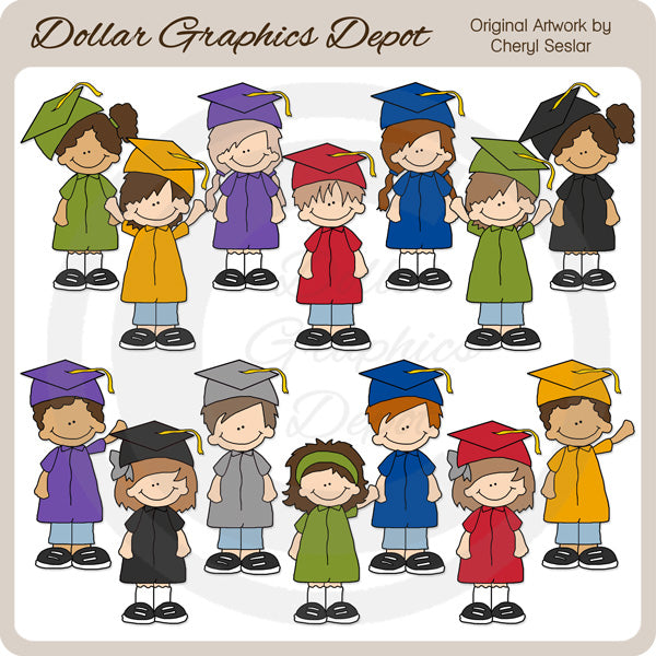 Big Kids - Graduation - Clip Art