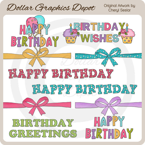Birthday Hodge Podge - Clip Art - DCS Exclusive