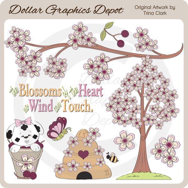 Flores Del Corazón - Clipart