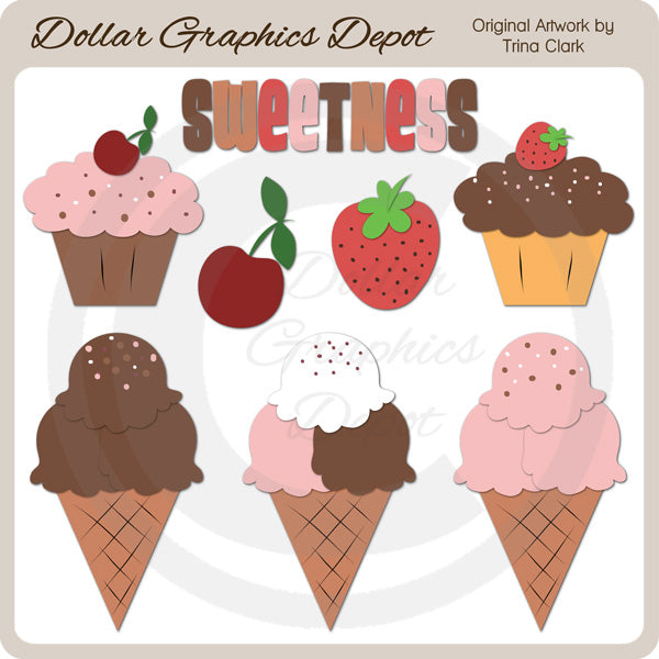 Tortas y Conos - Clipart