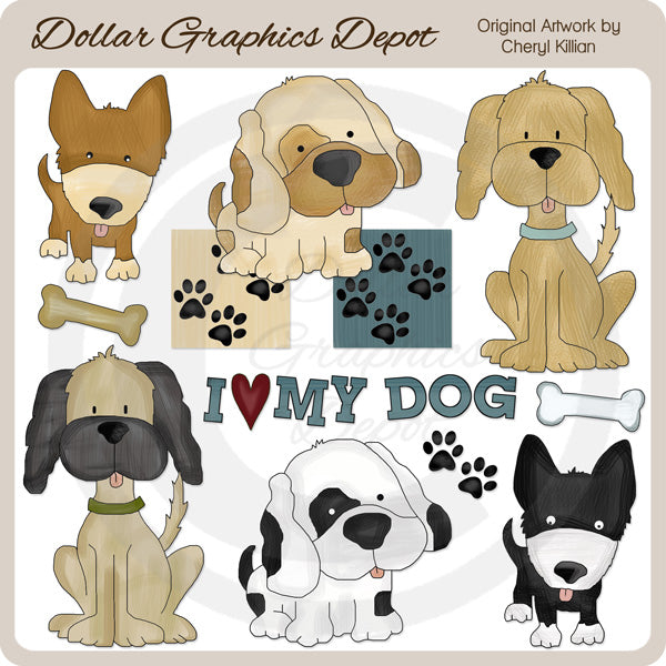 Canine Cuties - Clip Art