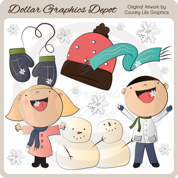 Cattura un fiocco di neve - ClipArt