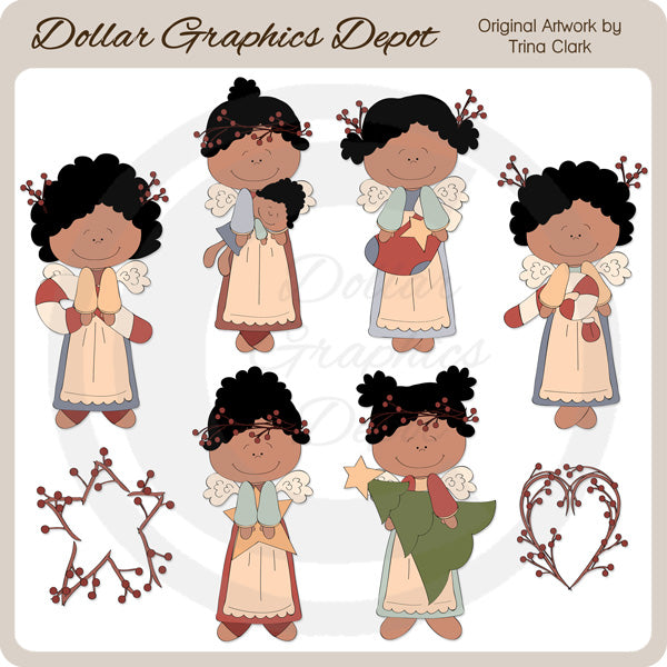 Fantasías De Ángeles De Navidad 2 - Clipart