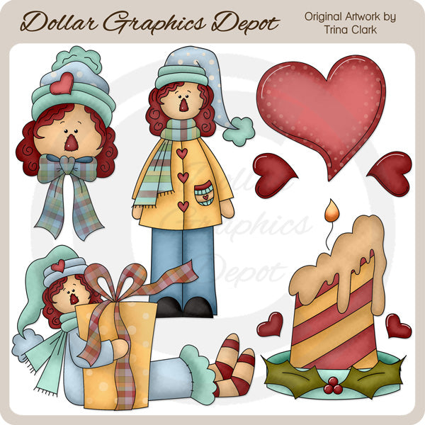 Añitos De Navidad - Clipart