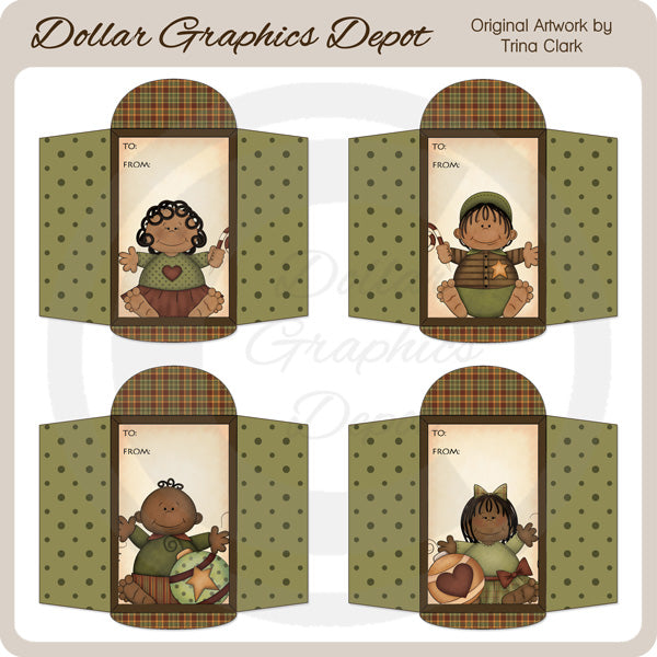 Bebés de Navidad 2 - Sobres para tarjetas de regalo