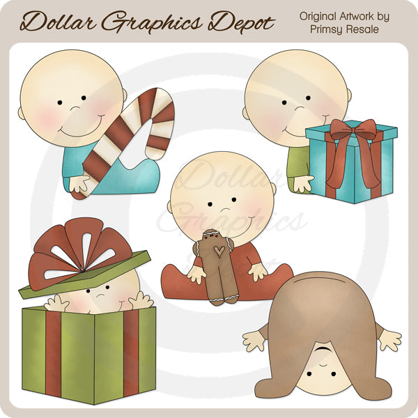Bebés De Navidad - Clipart