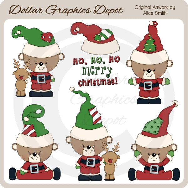 Orsi di Natale 3 - ClipArt - Esclusiva DCS