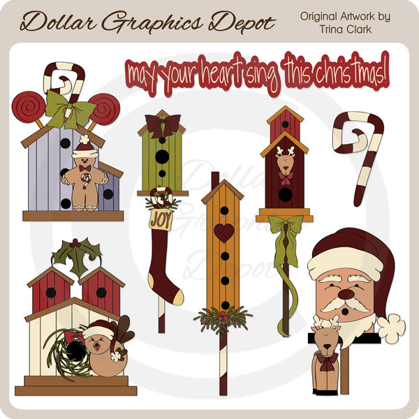 Pajareras De Navidad 1 - Clipart