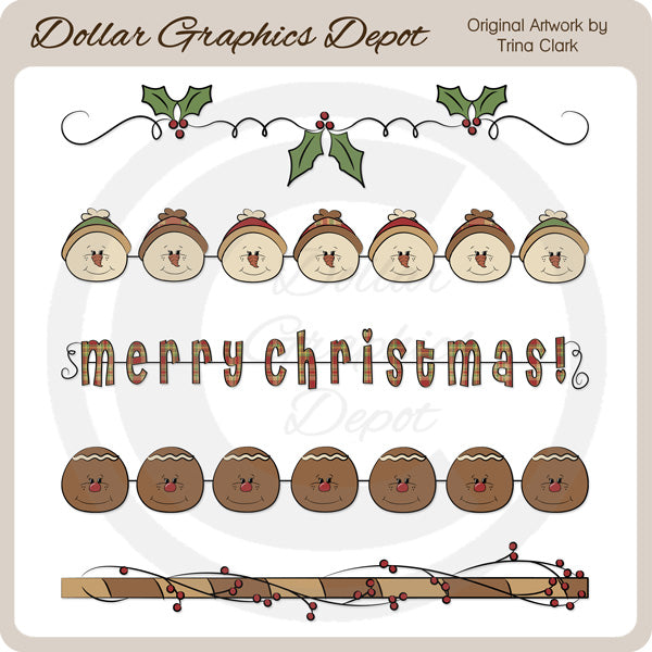 Fronteras navideñas 4 - Clipart