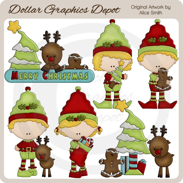 Elfi di Natale - ClipArt