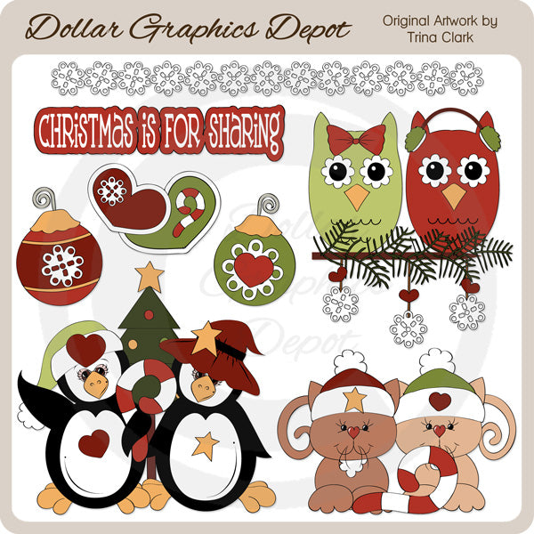 Amigos De Navidad - Clipart