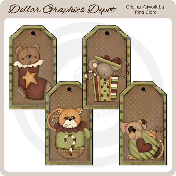 Christmas Furbies - Tags