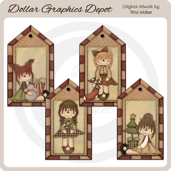 Christmas Girls 4 - Tags