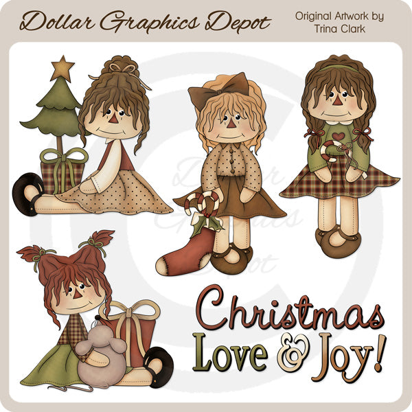 Chicas De Navidad 4 - Clipart