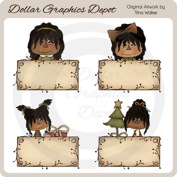 Christmas Girls 5 - Signature Tags