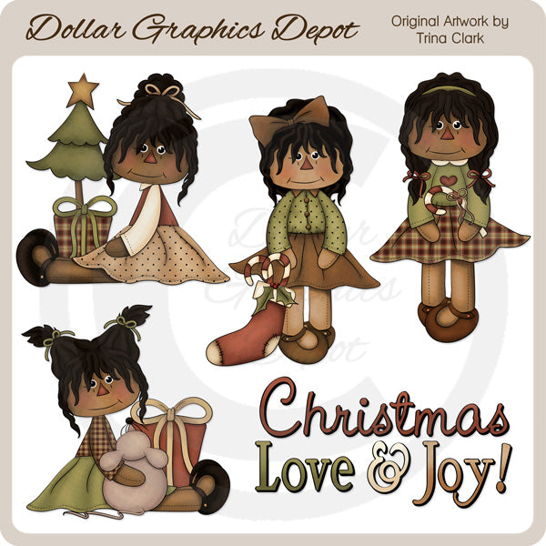 Chicas De Navidad 5 - Clipart