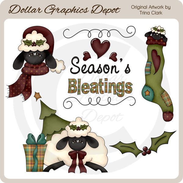 Pecora di Natale 1 - ClipArt