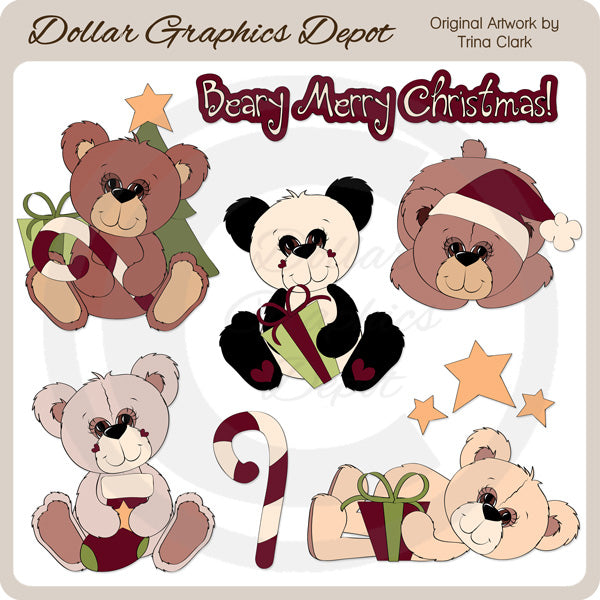 Peluches De Navidad - Clipart