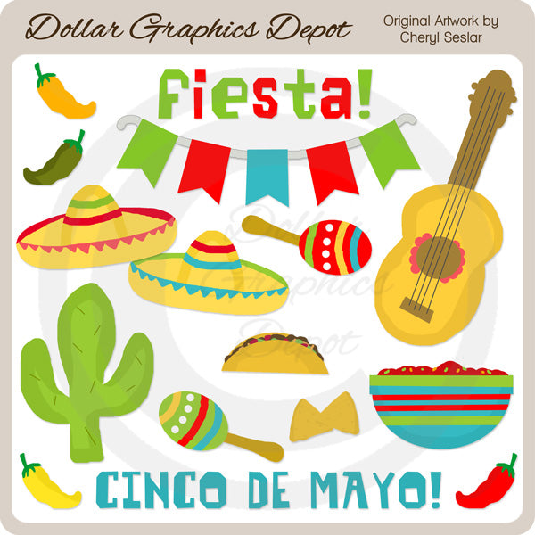 Celebración Del Cinco De Mayo - Clipart