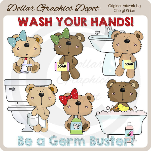 Coco Bears - Germ Busters - Clip Art - Esclusiva DCS