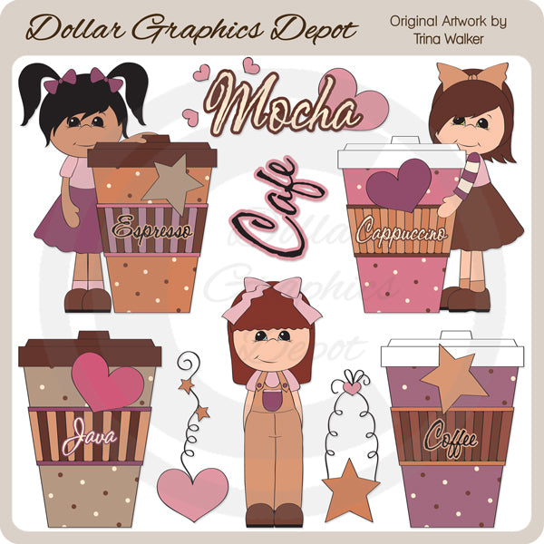 Chicas De Café - Clipart