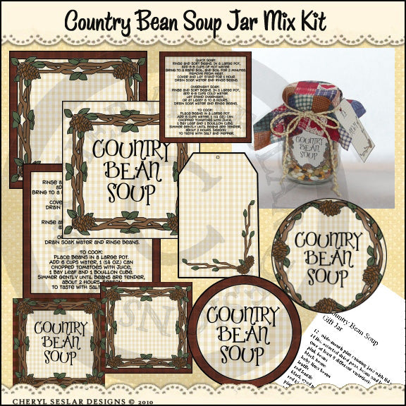 Country Bean Soup Jar Set